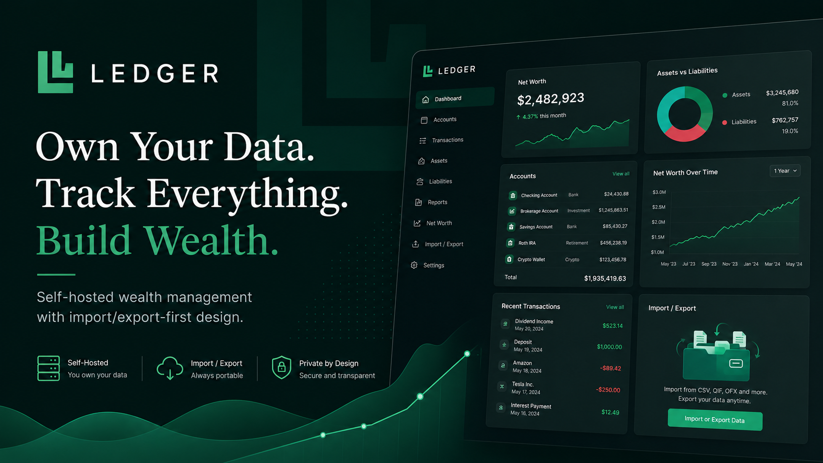 Introducing Ledger: A Personal Wealth Management System Built for Builders